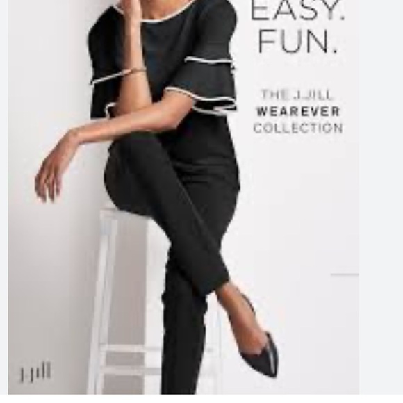 J. Jill Wearever Women’s Large Ponte Knit Pants Black Slim Leggings - Picture 6 of 8